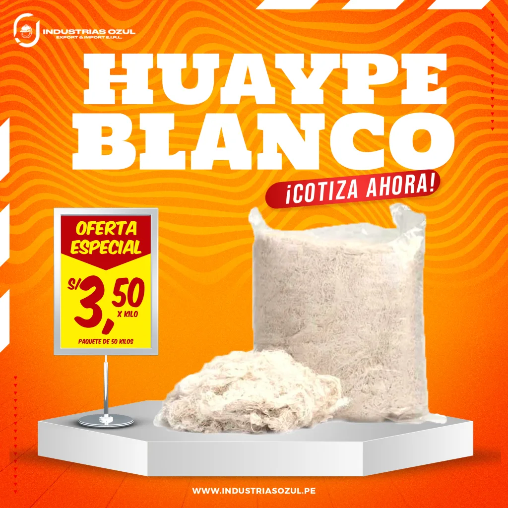 Huaype blanco industrial en oferta. Ideal para limpieza y absorción en trabajos industriales.